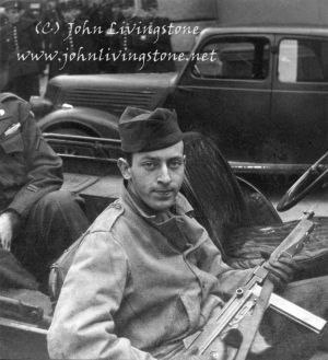 John Livingstone on Deserter Patrol, Paris, 1945